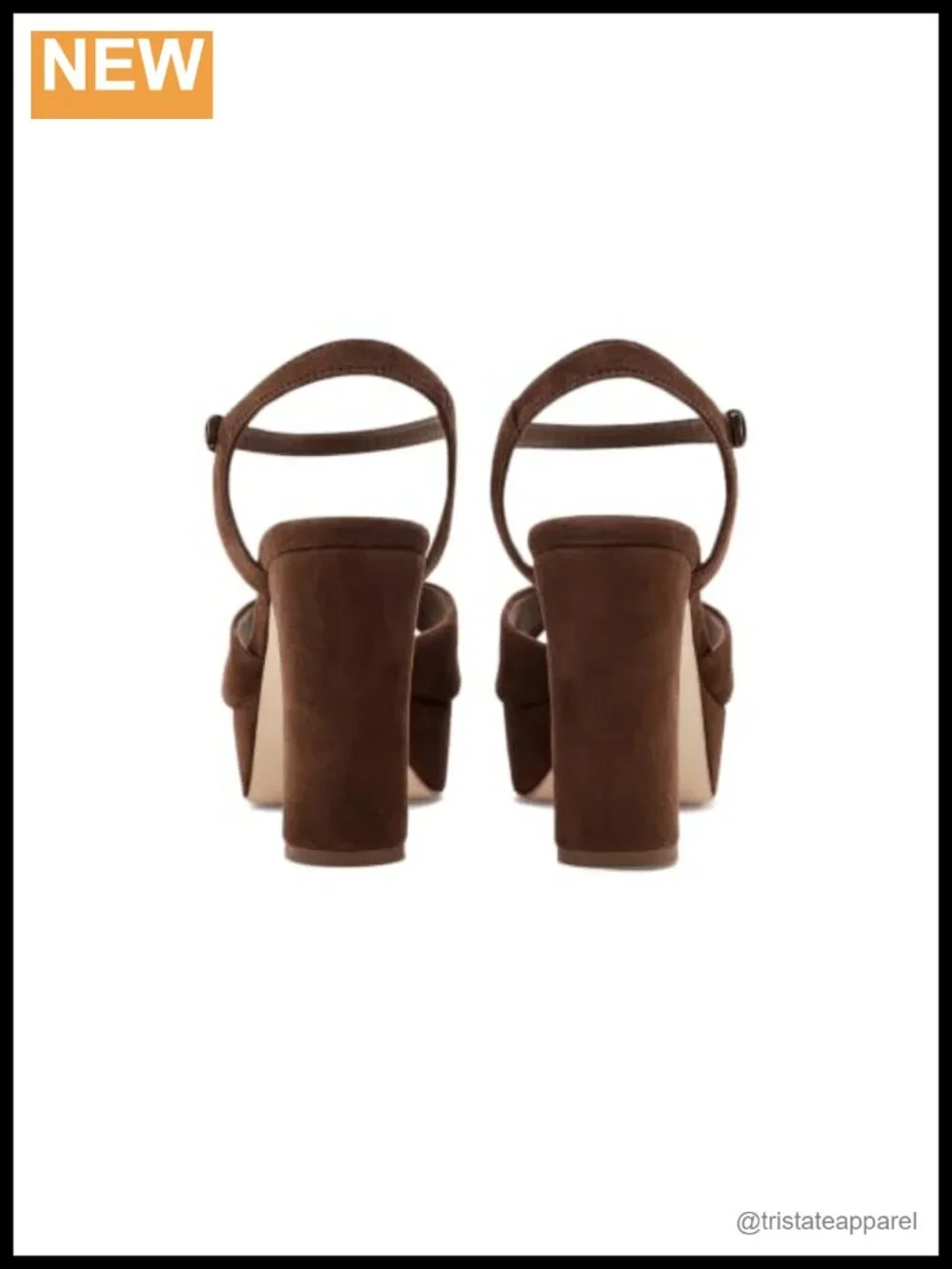 Suede Platform Sandals Block Heel Ankle Strap Buckle Open Toe Padded
